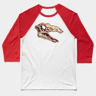 Stegosaurus skull Pixel Baseball T-Shirt